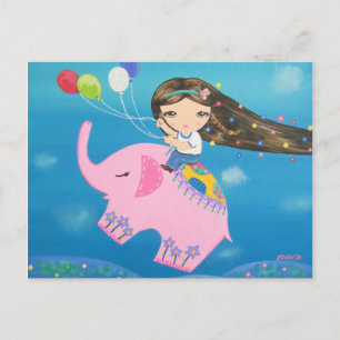 Elephant Rider Briefkaart