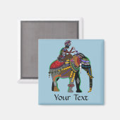 Elephant Rider Magneet (Voorkant / Achterkant)