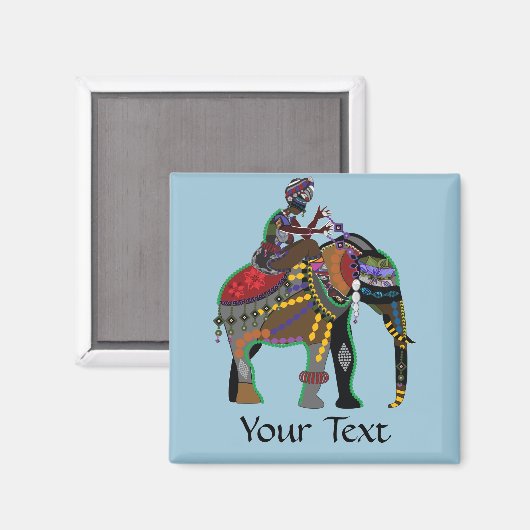 Elephant Rider Magneet (Voorkant / Achterkant)