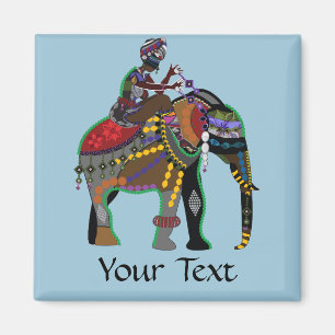 Elephant Rider Magneet