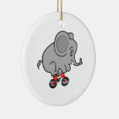 Elephant Riding a Bike Keramisch Ornament (Rechts)