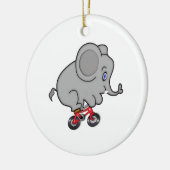 Elephant Riding a Bike Keramisch Ornament (Links)