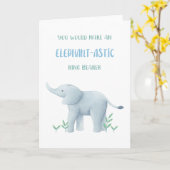 Elephant Ring Bearer Proposal Card Kaart (Gele Bloem)
