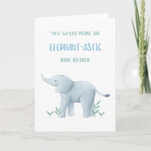 Elephant Ring Bearer Proposal Card