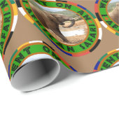 Elephant Rising African Safari Wrapping Paper Cadeaupapier (Rol Hoek)