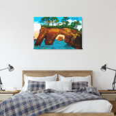 Elephant Rock aan de kust van Washington Canvas Afdruk (Insitu (Slaapkamer))