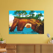Elephant Rock aan de kust van Washington Canvas Afdruk (Insitu (Woonkamer))