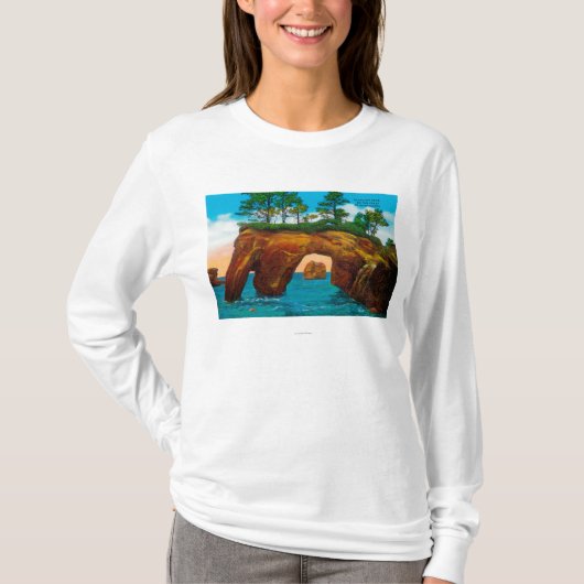 Elephant Rock aan de kust van Washington T-shirt (Voorkant)
