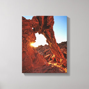 Elephant Rock in de Valley of Fire Canvas Afdruk