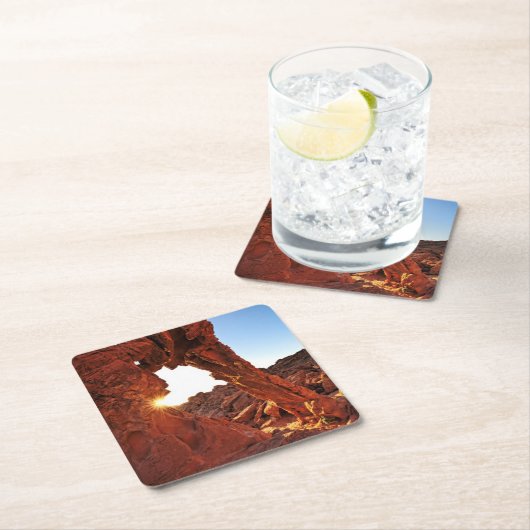 Elephant Rock in de Valley of Fire Kartonnen Onderzetters (Insitu)