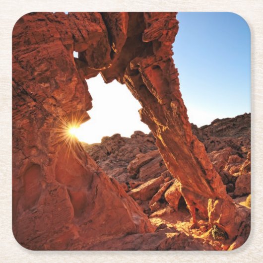 Elephant Rock in de Valley of Fire Kartonnen Onderzetters (Voorkant)