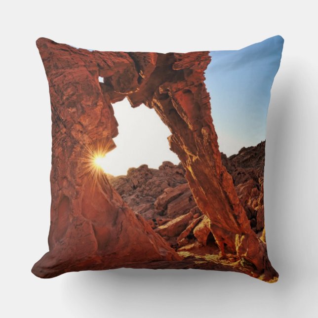 Elephant Rock in de Valley of Fire Kussen (Voorkant)