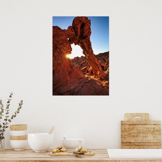 Elephant Rock in de Valley of Fire Poster (Keuken)