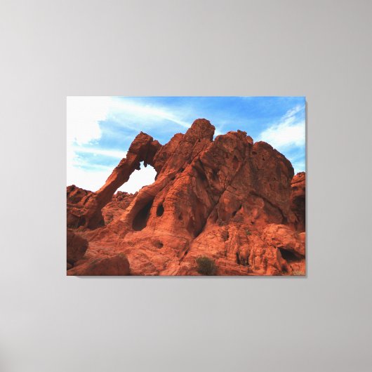 Elephant Rock, Valley of Fire Overton NV Landscape Canvas Afdruk (Voorkant)
