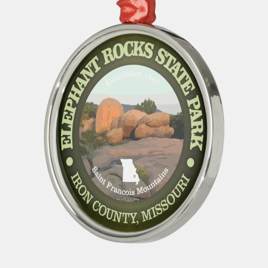 Elephant Rocks SP Metalen Ornament (Links)