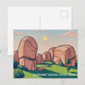 Elephant Rocks State Park Missouri Reis Briefkaart (Voorkant / Achterkant)