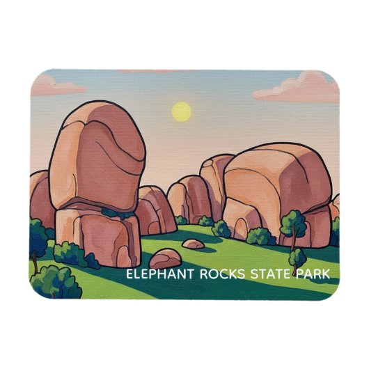 Elephant Rocks State Park Missouri Travel Magneet (Horizontaal)