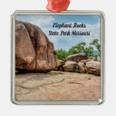 Elephant Rocks State Park Premium Square Ornament (Voorkant)