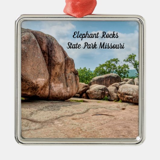 Elephant Rocks State Park Premium Square Ornament (Voorkant)