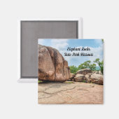 Elephant Rocks State Park Square Magnet (Voorkant / Achterkant)