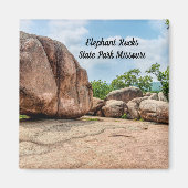 Elephant Rocks State Park Square Magnet (Voorkant)