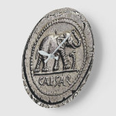 Elephant Roman keizer Caesar Antiek Coin Grote Klok (Hoek)