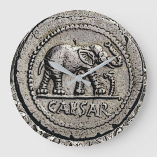 Elephant Roman keizer Caesar Antiek Coin Grote Klok