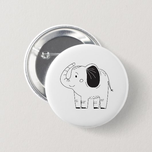 Elephant Ronde Button 5,7 Cm (Voorkant /achterkant)