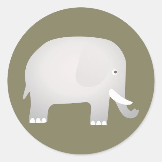 Elephant Ronde Sticker (Voorkant)