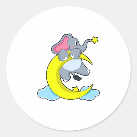 Elephant Ronde Sticker (Voorkant)