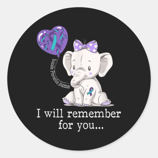 Elephant Ronde Sticker (Voorkant)