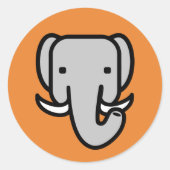 Elephant Ronde Sticker (Voorkant)