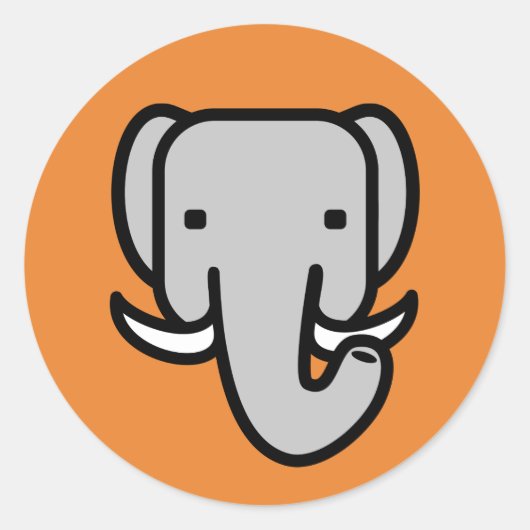 Elephant Ronde Sticker (Voorkant)