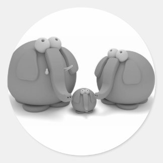 Elephant Ronde Sticker