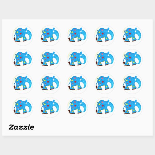 Elephant Ronde Sticker (Vel)