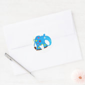 Elephant Ronde Sticker (Envelop)