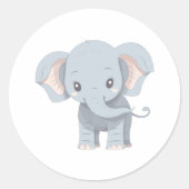 Elephant Ronde Sticker (Voorkant)