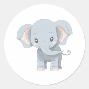 Elephant Ronde Sticker