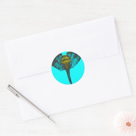 Elephant Ronde Sticker (Envelop)