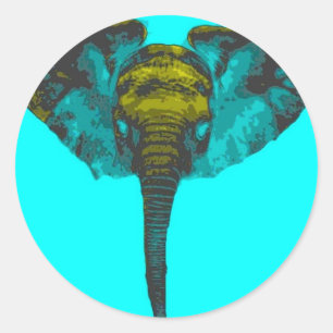 Elephant Ronde Sticker