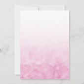 Elephant Roze Bloemen Meisje baby shower uitnodigi Kaart (Achterkant)