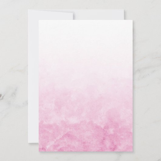 Elephant Roze Bloemen Meisje baby shower uitnodigi Kaart (Achterkant)