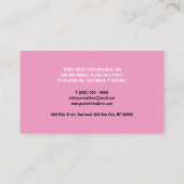 Elephant roze Butterflies Cute Animal Visitekaartje (Achterkant)