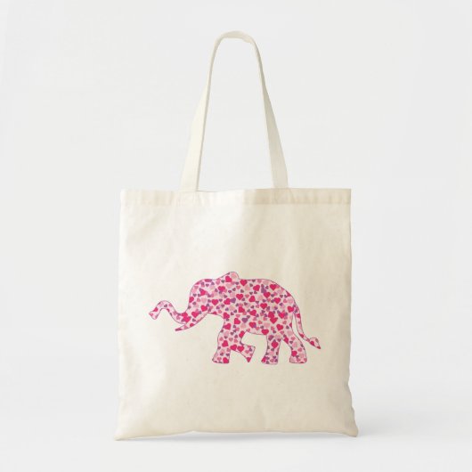 Elephant-roze-harten (1) tote bag (Voorkant)