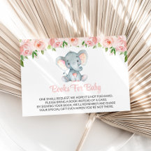 Elephant, roze Waterverf bloemen, boeken voor Baby