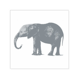 ELEPHANT RUBBER STAMP ZELFINKTENDE STEMPEL