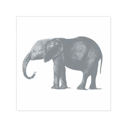  ELEPHANT RUBBER STAMP ZELFINKTENDE STEMPEL (Design)
