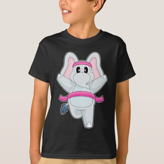 Elephant Runner Running Sports T-shirt (Voorkant)