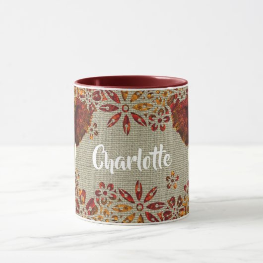 Elephant  Rustige kleuren, op maat gemaakt Mok (Midden)