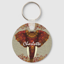 Elephant  Rustige kleuren Stijlvol Sleutelhanger